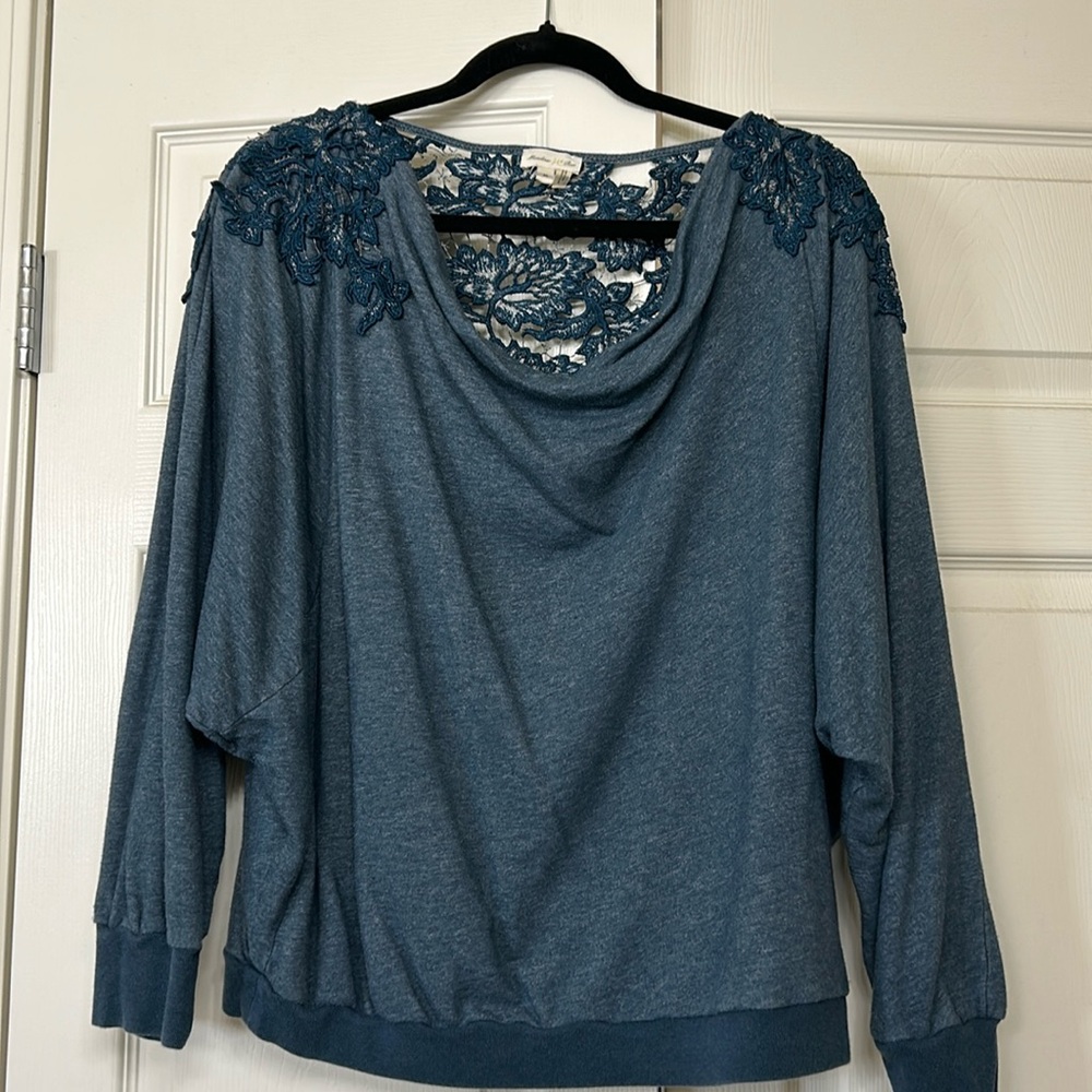 Meadow Rue sweater from anthropology extra large blue